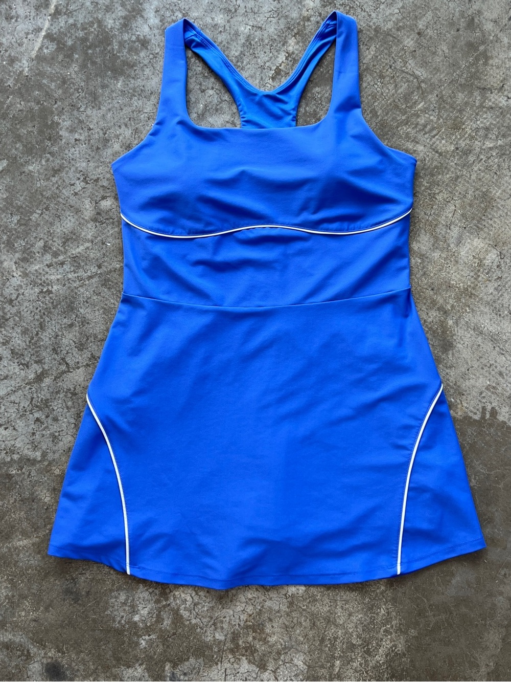 Old Navy Powersoft Tennis Dress Large Blue Active Athletic Built-In Shorts Women